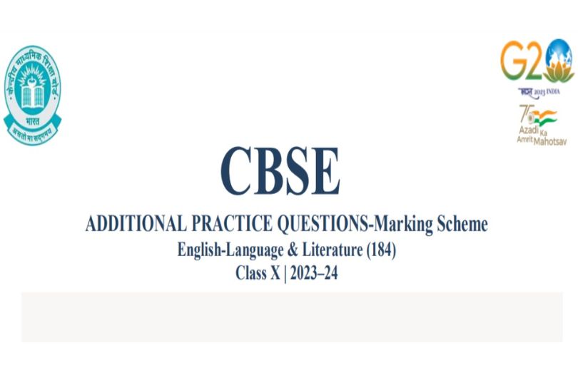 Additional Practise Questions for CBSE Class 10 English Language and Literature 2024 with Competency, Marking Scheme | Frontlist