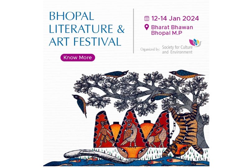 Rita Jhunjhunwala's Poetic Paintings Illuminate Bhopal Literature & Art Festival 2024 | Frontlist
