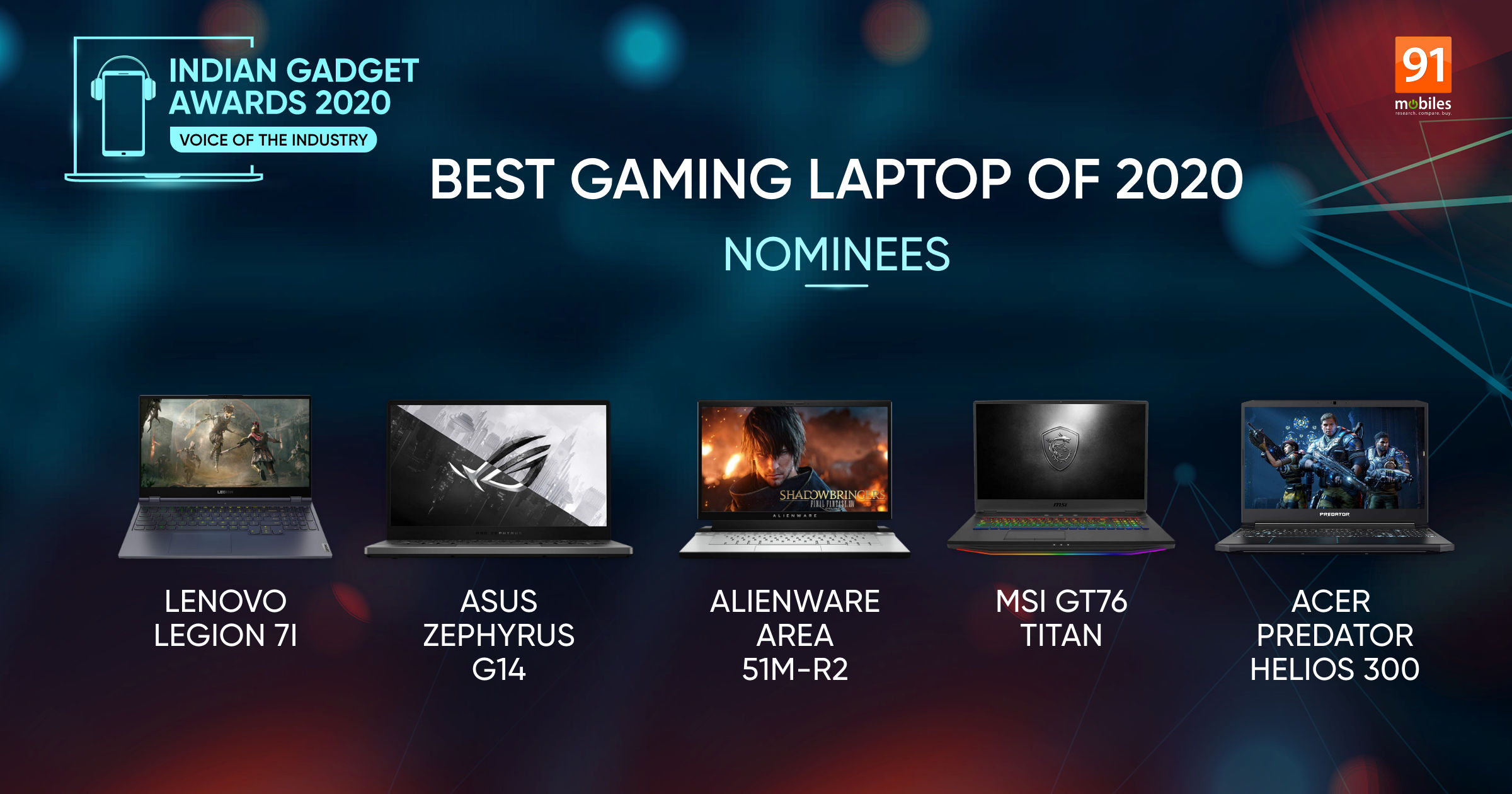 Indian Gadget Awards – Best Gaming Laptop of 2020 nominees