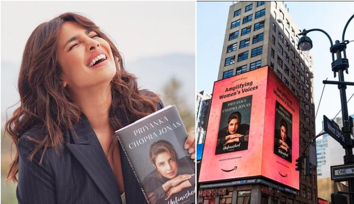 Frontlist | Priyanka Chopra is thrilled as her book Unfinished gets featured on billboard in NYC