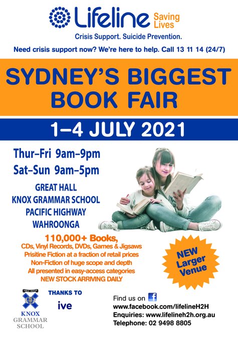 Sydney's biggest Book fair will be held from 1st july to 4th july 2021