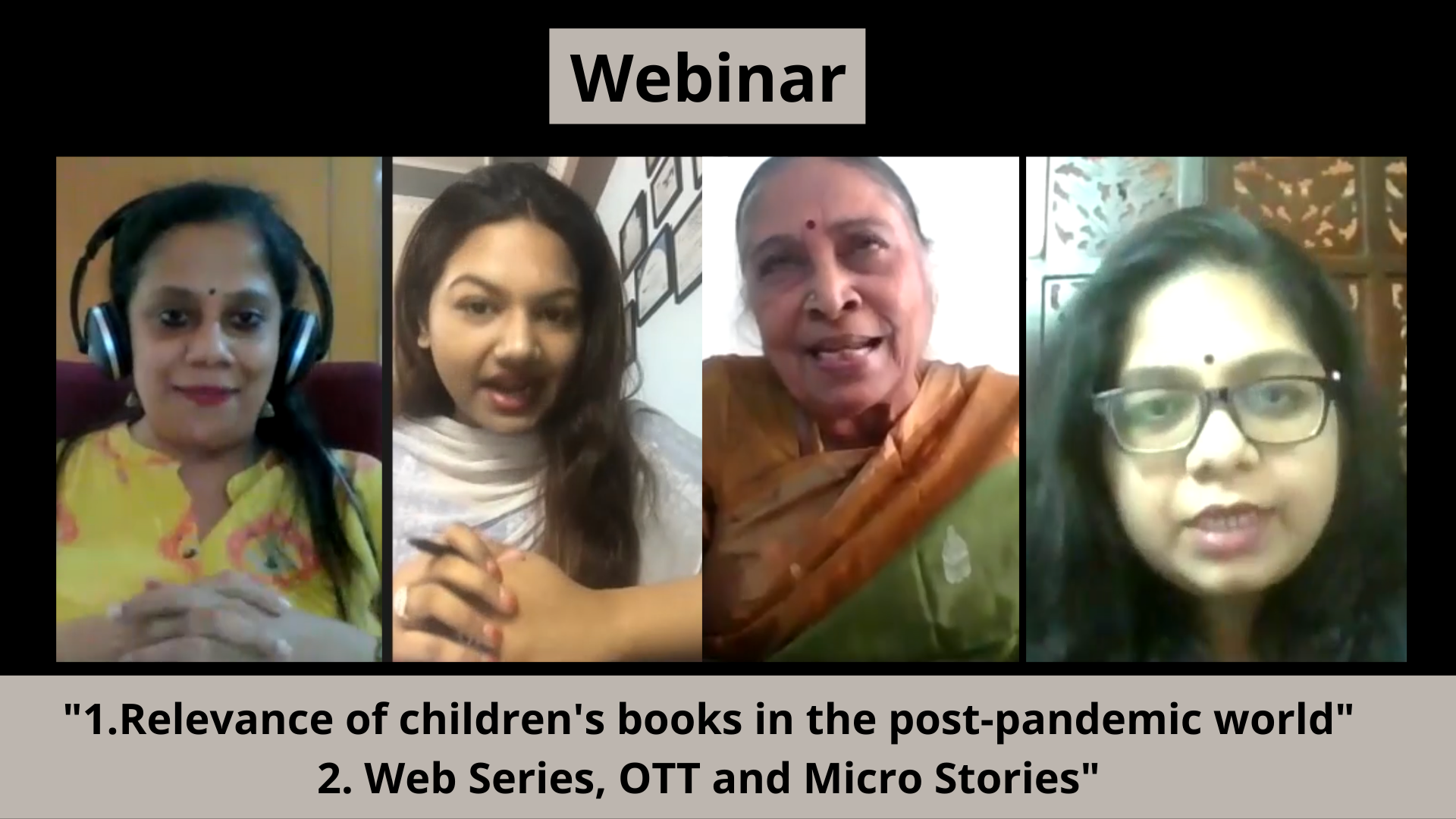 Santheri Mallya in conversation with  Chitra Raghavan, Reetwika Banerjee and Bushra hussain