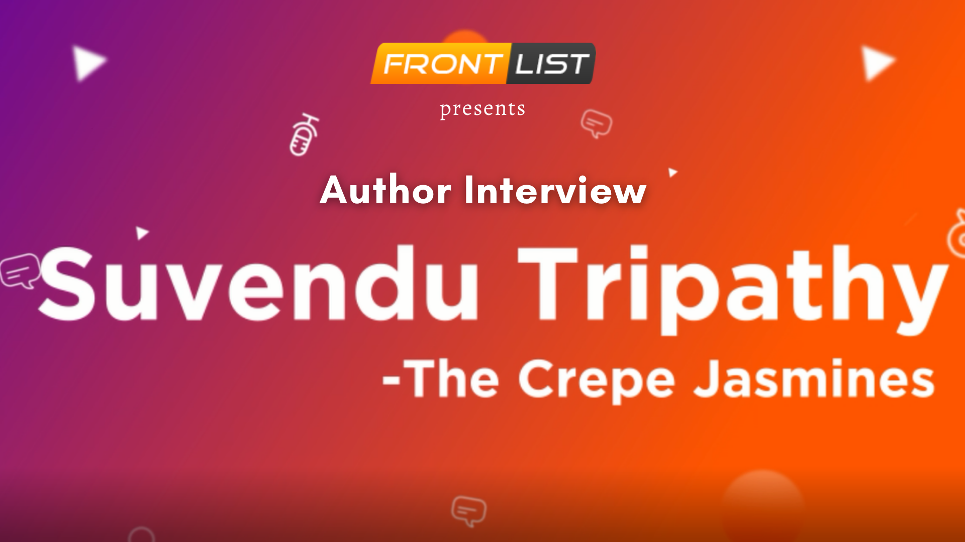 Author Suvendu Tripathy | The Crepe Jasmines | Interview